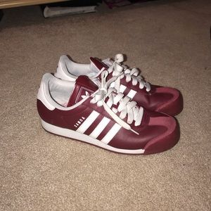 Burgundy Adidas Sneaks